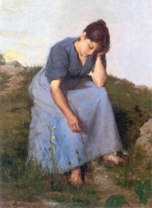 Giovane donna in un campo